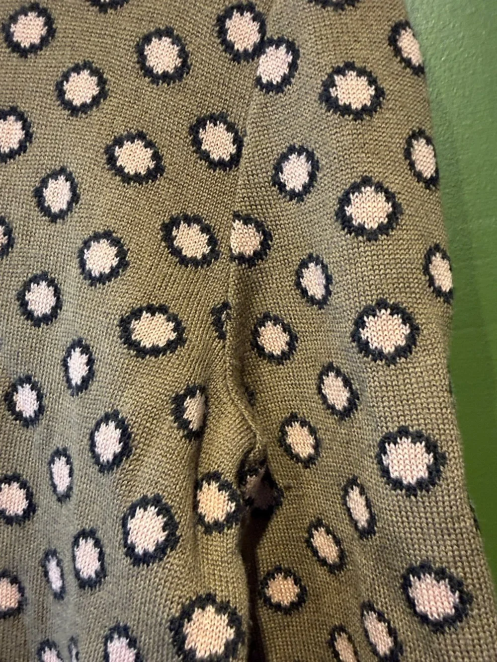 Vintage Valentino Brown and Pink Distressed Crewneck Sweater